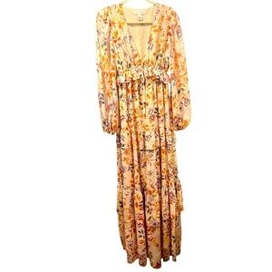Flying Tomato Orange Pink Long Sleeve Sundress